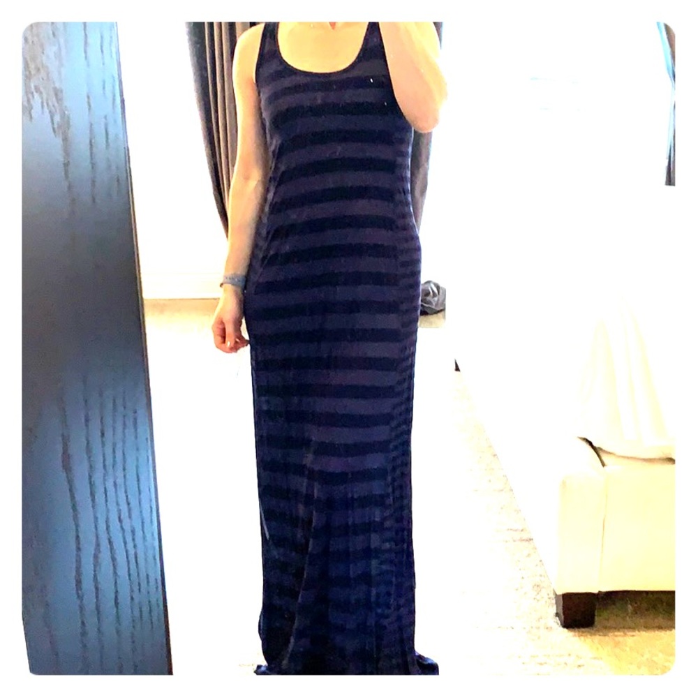 Navy summer jersey maxi.